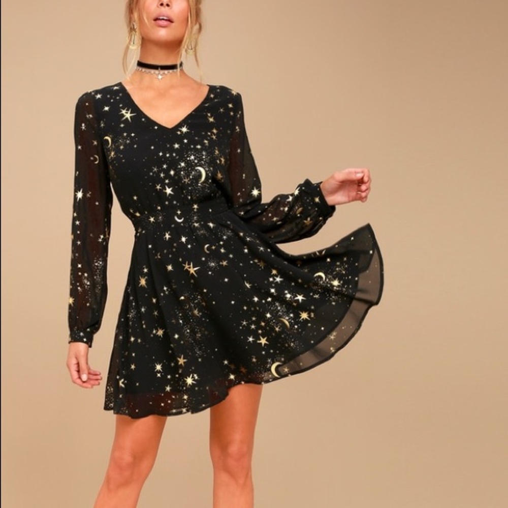 Lulus Midnight Skyline Dress